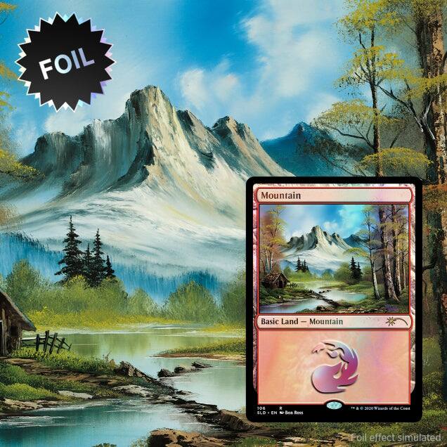 Foil Mountain Basic Land | Mountain 106 SLD . EN - Sea Ross a 2820 of the Coast Foil effect simulated