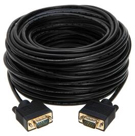 Cables Direct Online - SVGA VGA Male to Male Cable – 100ft, HD15 1080p Monitor Projector Video Cord with Gold-Plated Connectors - Black