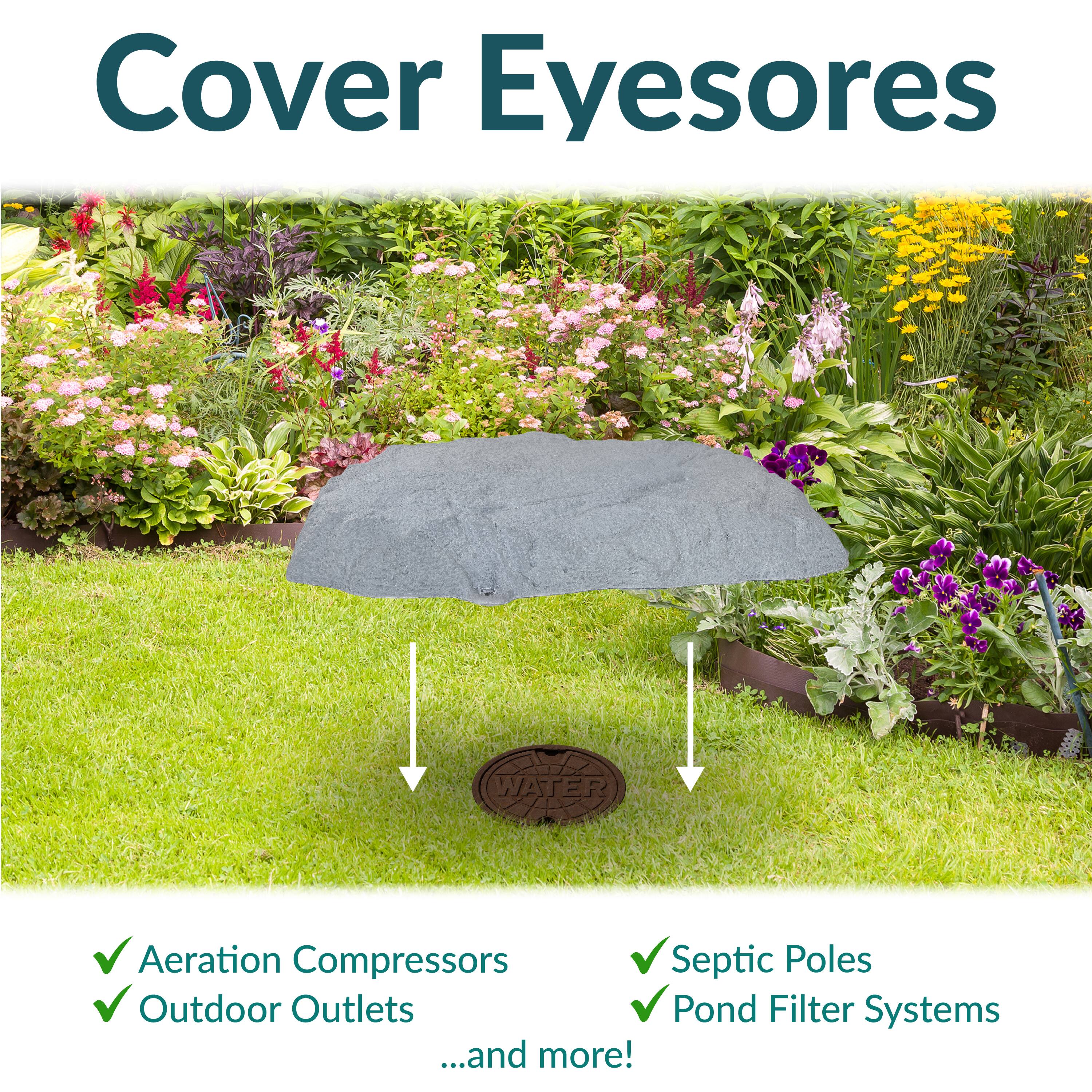 Cover Eyesores

- Aeration Compressors
- Outdoor Outlets
- Septic Poles
- Pond Filter Systems
...and more!