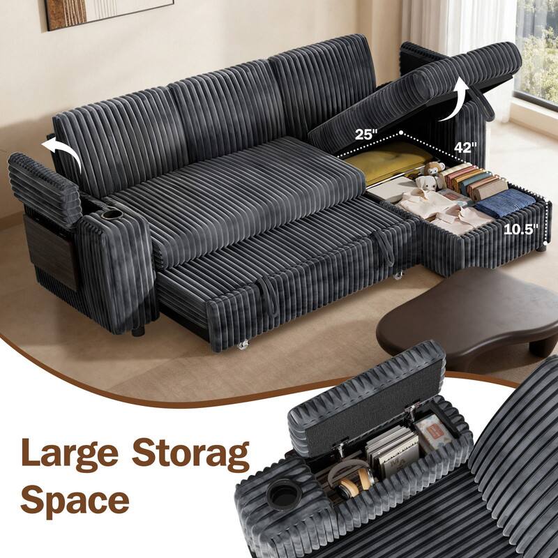 25" 42" 10.5" Large Storage Space