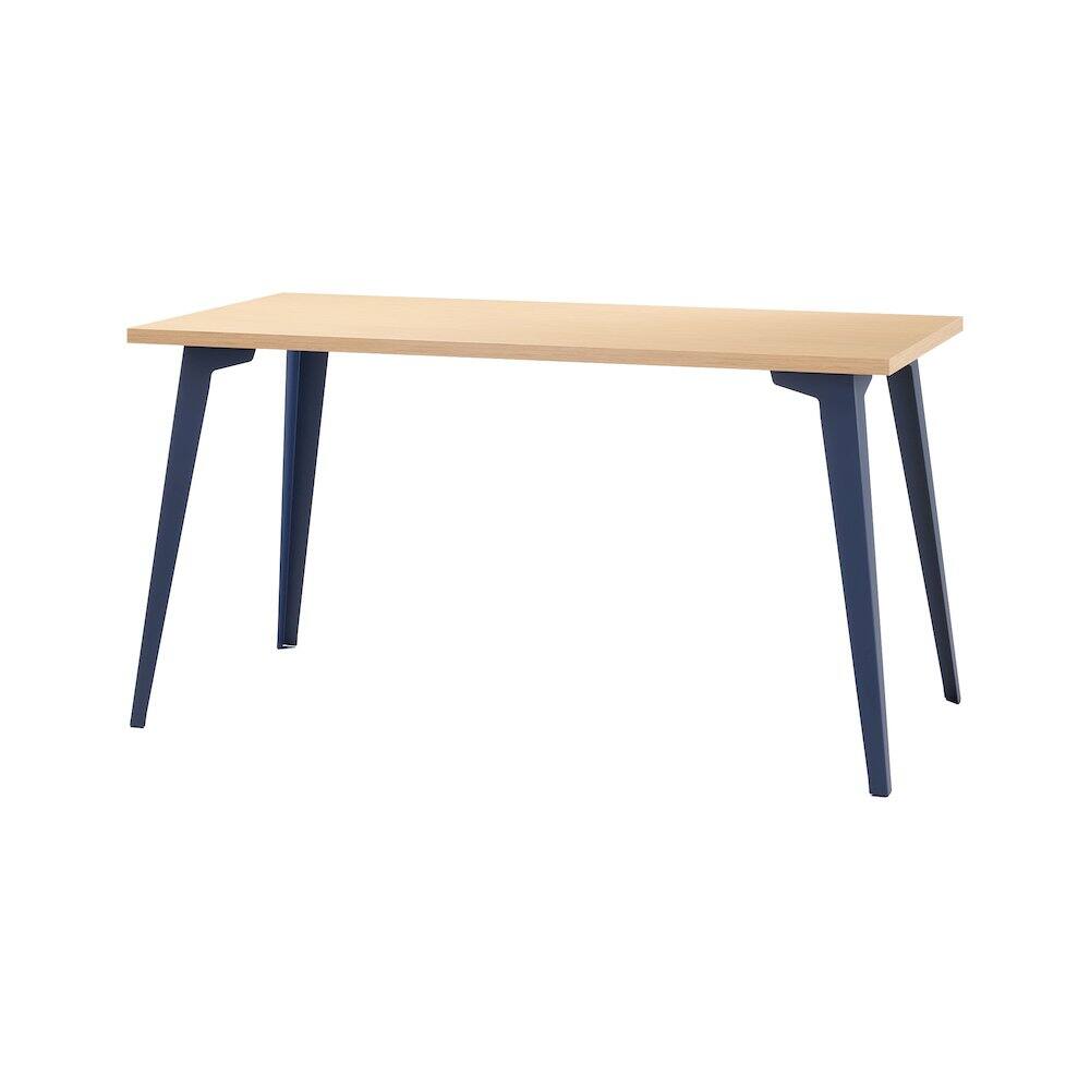 Alt View 3. Orison - Orison Office 27x57 Mid Century Modern Desk, Navy / Platinum Oak - Blue.