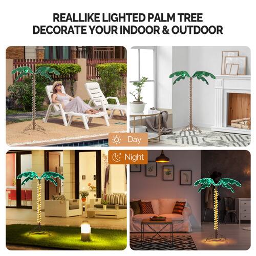 REAL LIKE LIGHTED PALM TREE  
DECORATE YOUR INDOOR & OUTDOOR  

Day  
Night