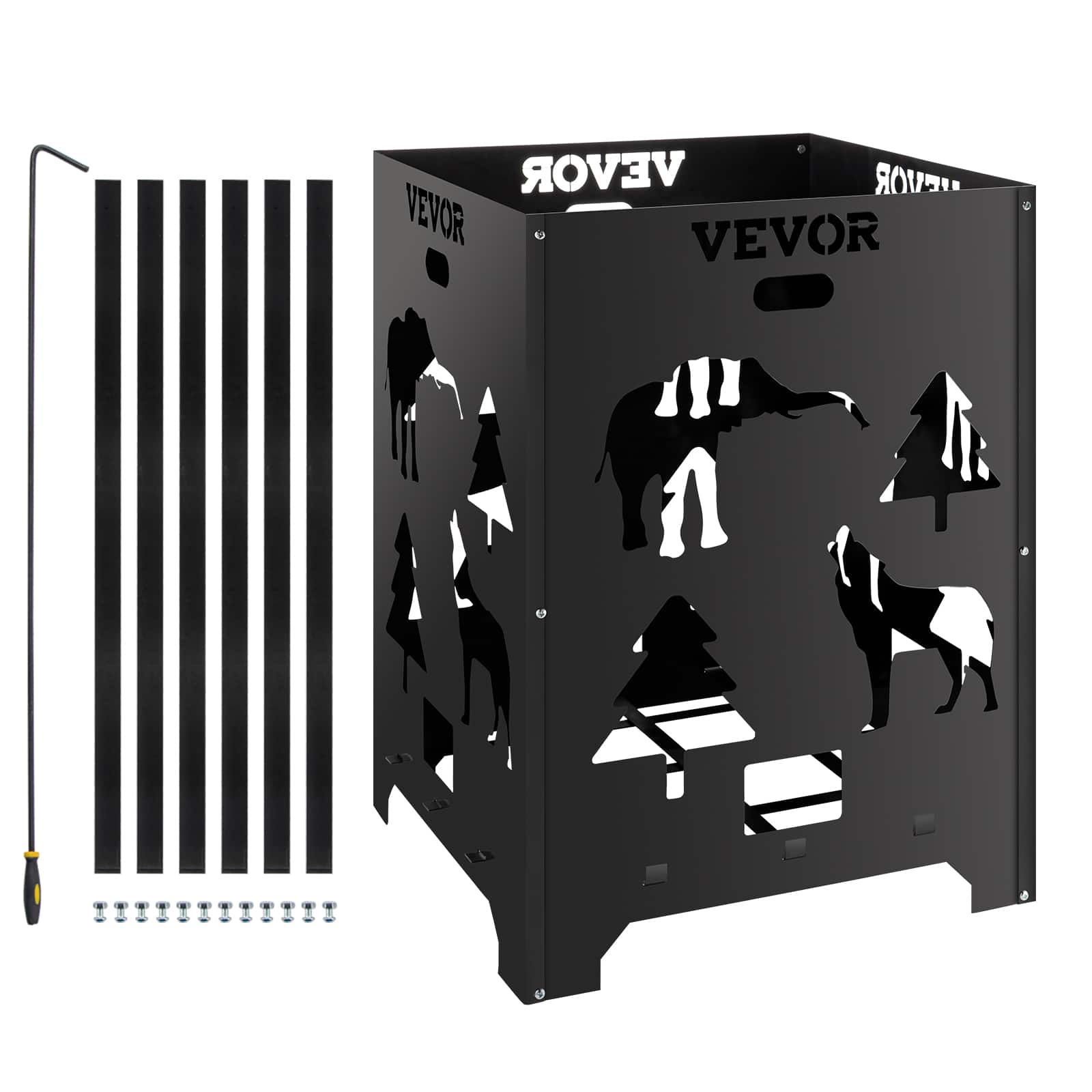 VEVOR - Burn Barrel, 21x21x27 inch Burn Cage, Carbon Steel Cage Incinerator, Incinerator Barrel with Lid and Handle for Outdoors - Black price history on PriceWatchPro