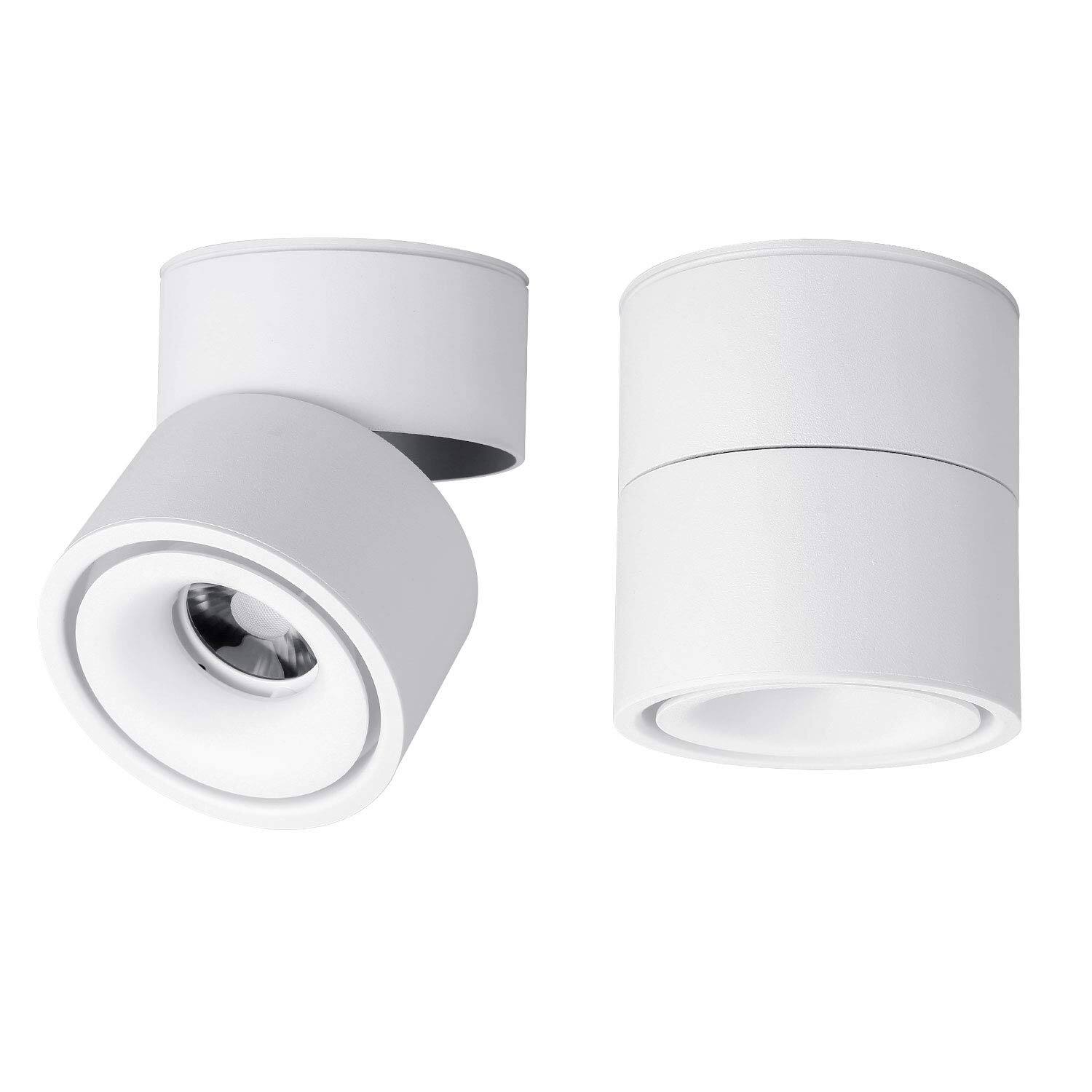 Front. VEGA AUTOMOTIVE - Ceiling Spotlight Wall Light 360 Downlight Cob Lighting Lamp Or Spot Cool 6000k Warm 3000k 3000k warm Light - White 3000K（warm light）.