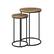 Angle Zoom. CorLiving - Fort Worth Nesting Side Table - Light Brown.