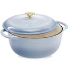 Front. Best Choice Products - Best Choice Products 6 Quart Enamel Cast-Iron Dutch Oven, Heavy-Duty Cookware w/ Dual Handles, Lid - Cornflower Blue - Cornflower Blue.