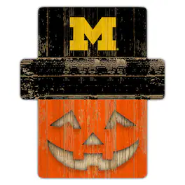 Fan Creations - Michigan Wolverines 12" x 12" Jack-O-Lantern Display - Orange