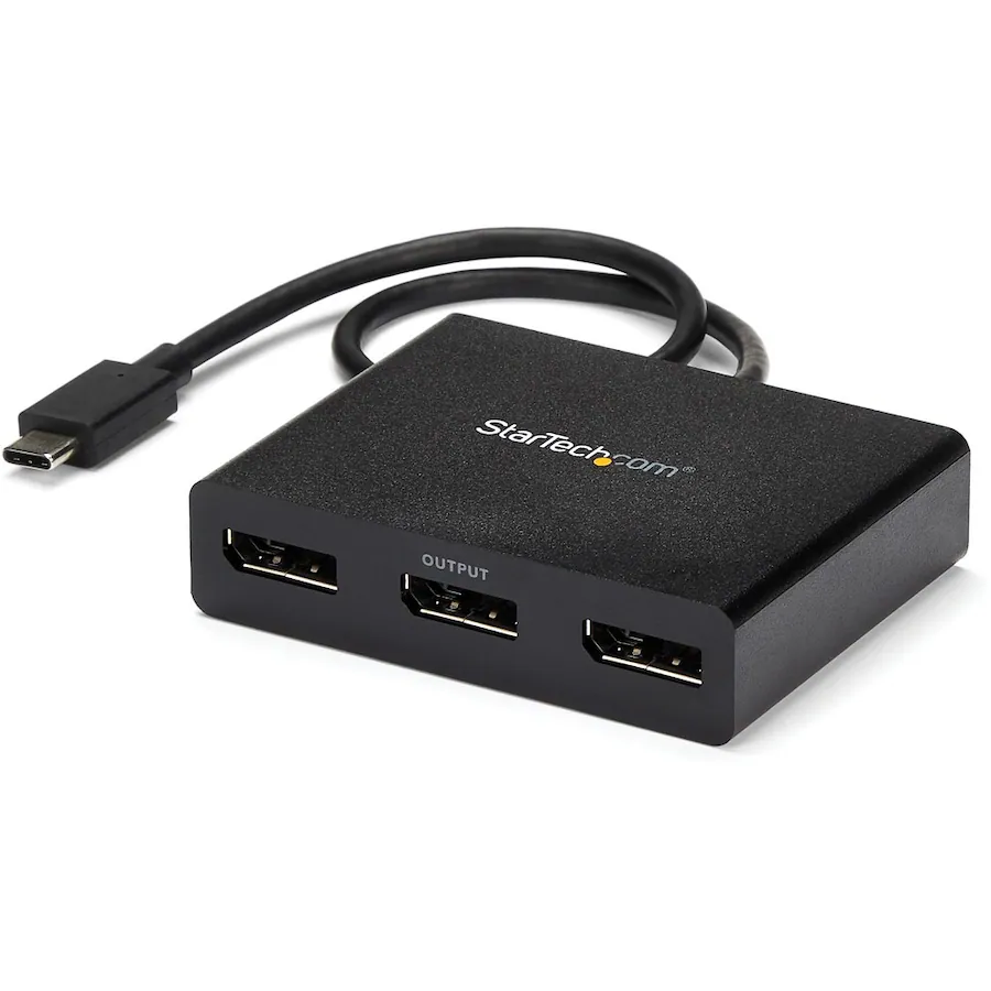StarTech.com 3 Port USB C Multi Monitor Adapter, Type C to 3x ...