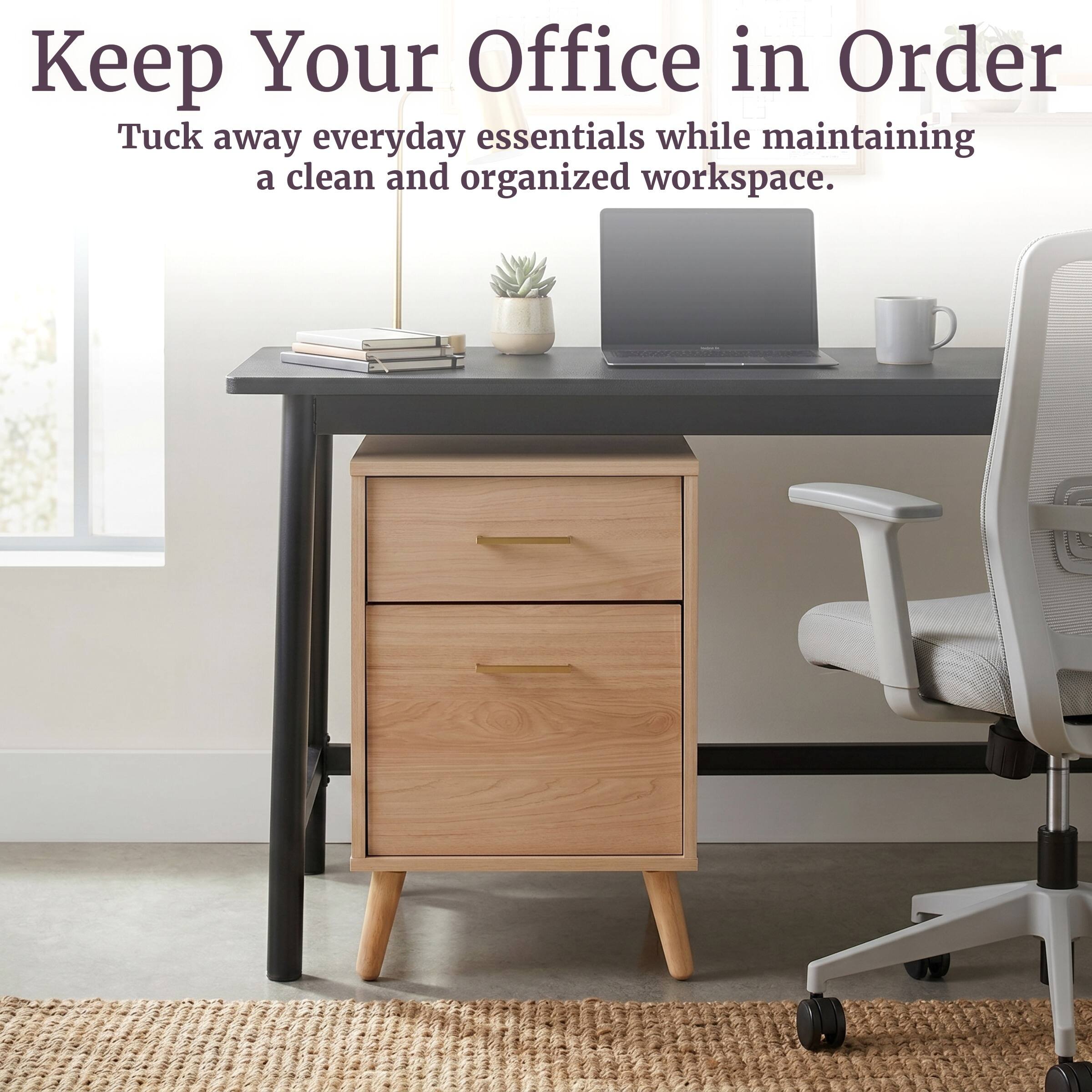 Keep Your Office in Order  
Tuck away everyday essentials while maintaining a clean and organized workspace.