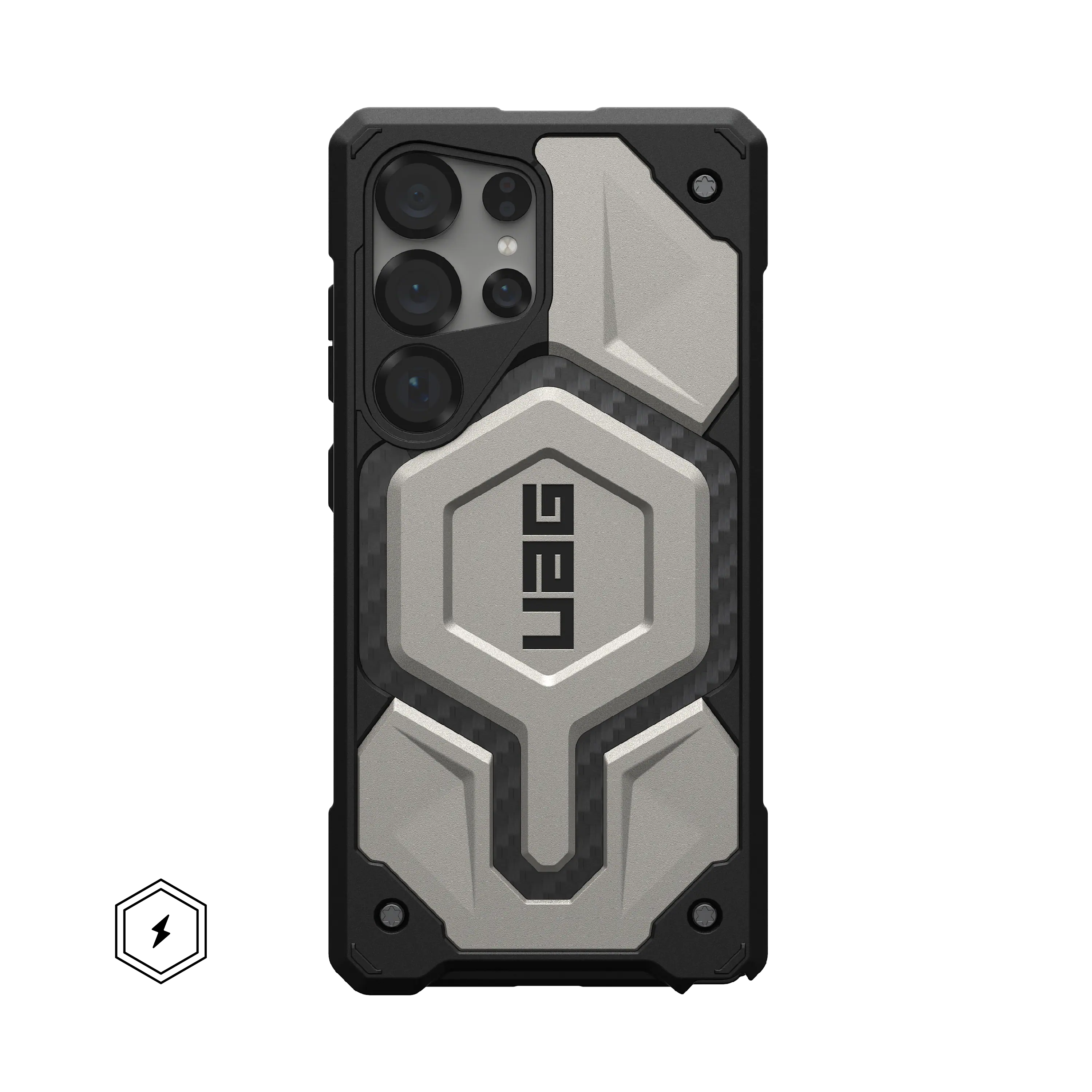 Front. UAG - Monarch Pro Series Case with Magnet for Galaxy S25 Ultra - Titanium.