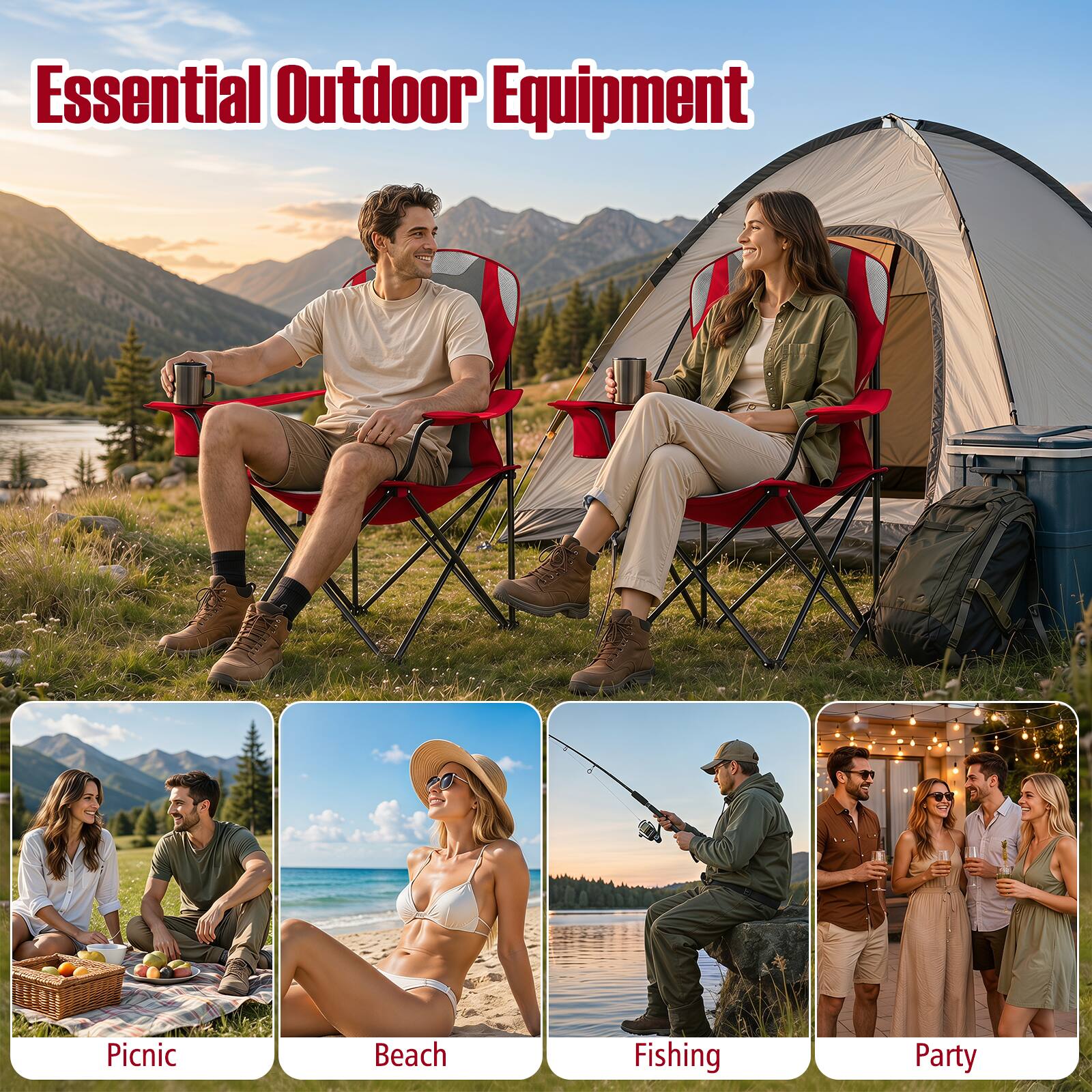 Essential Outdoor Equipment

Picnic

Beach

Fishing

Party