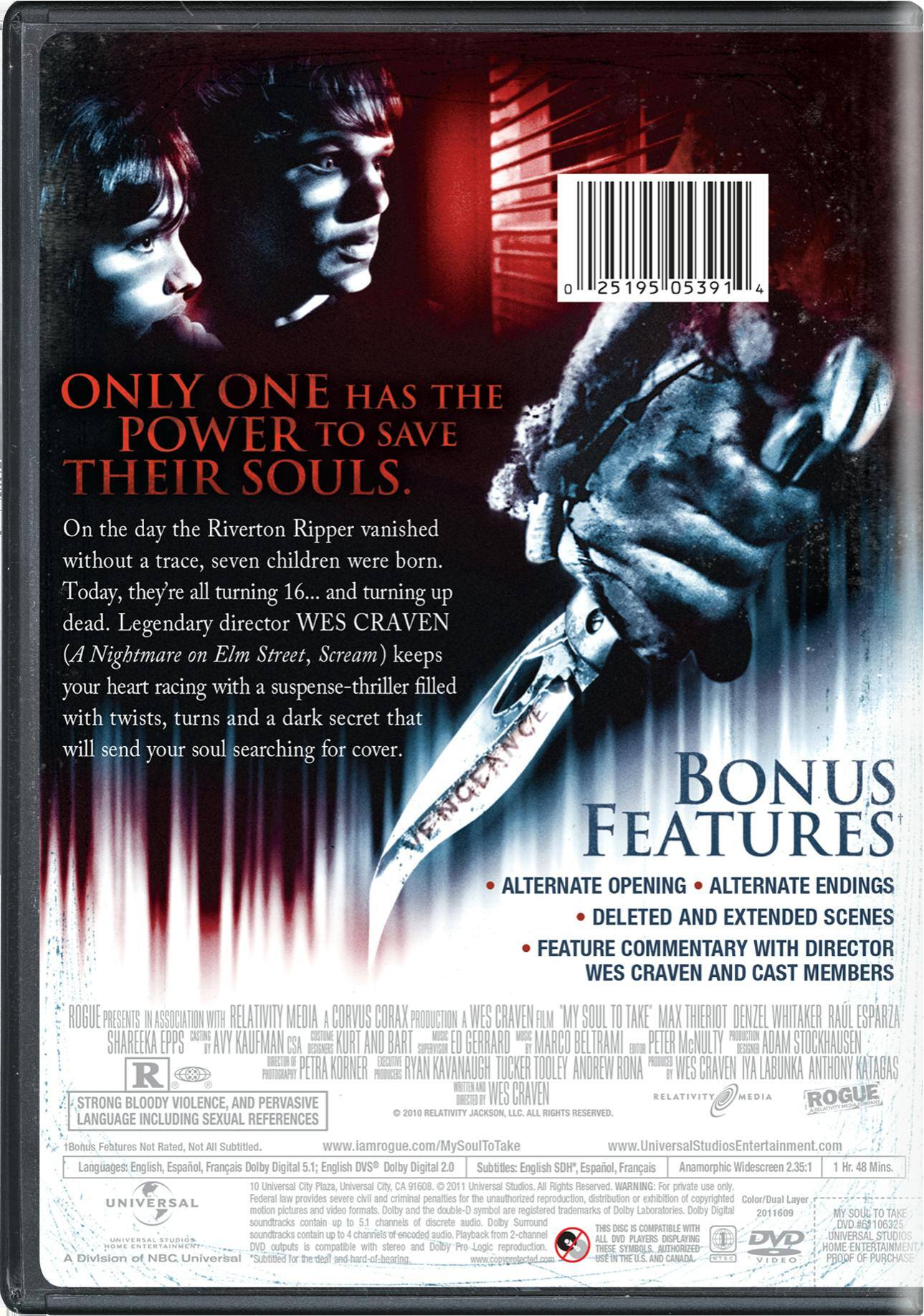 Angle. My Soul to Take [DVD].