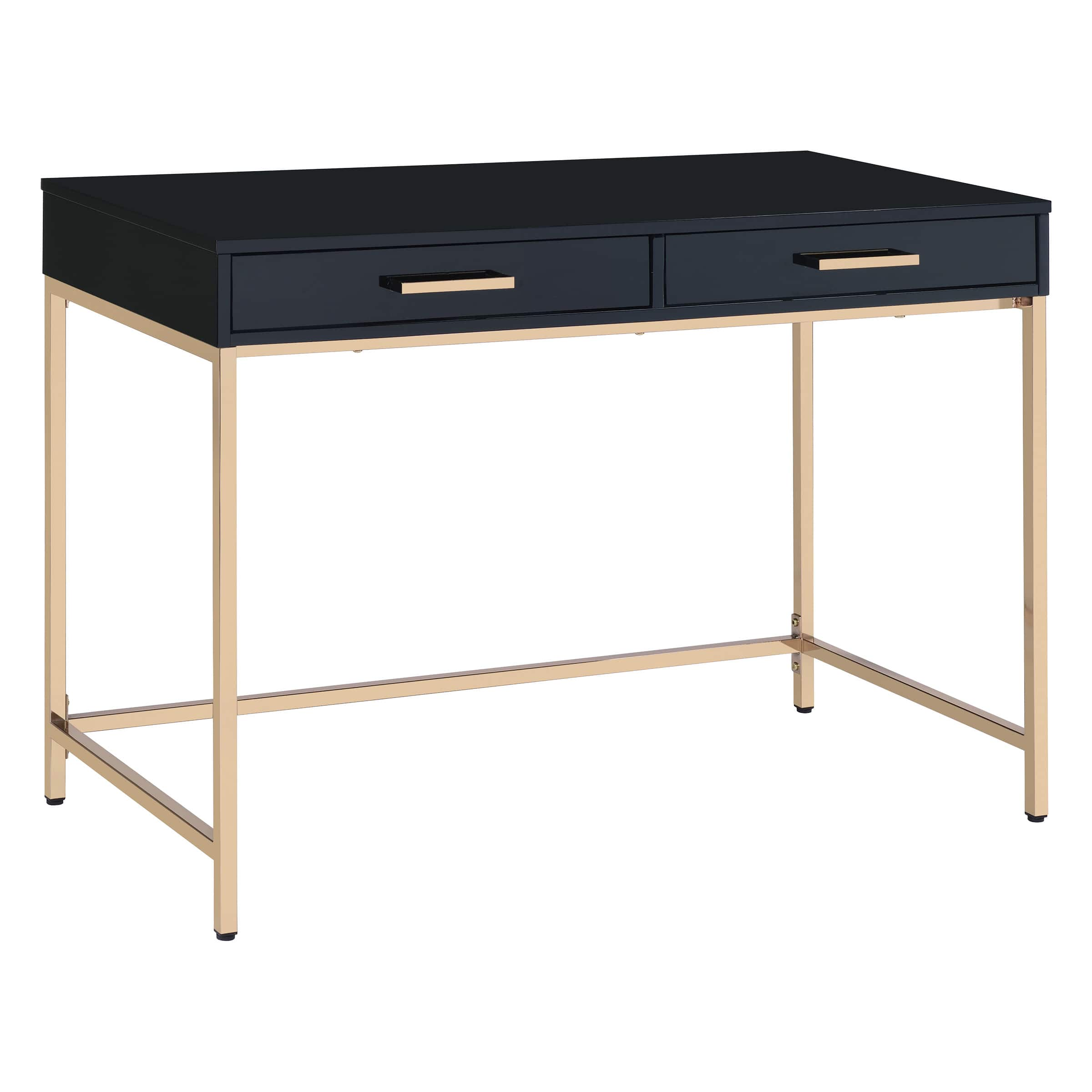 OSP Home Furnishings – Alios Black Desk – Black/Rose Gold Sansujyuku sansujyuku.com