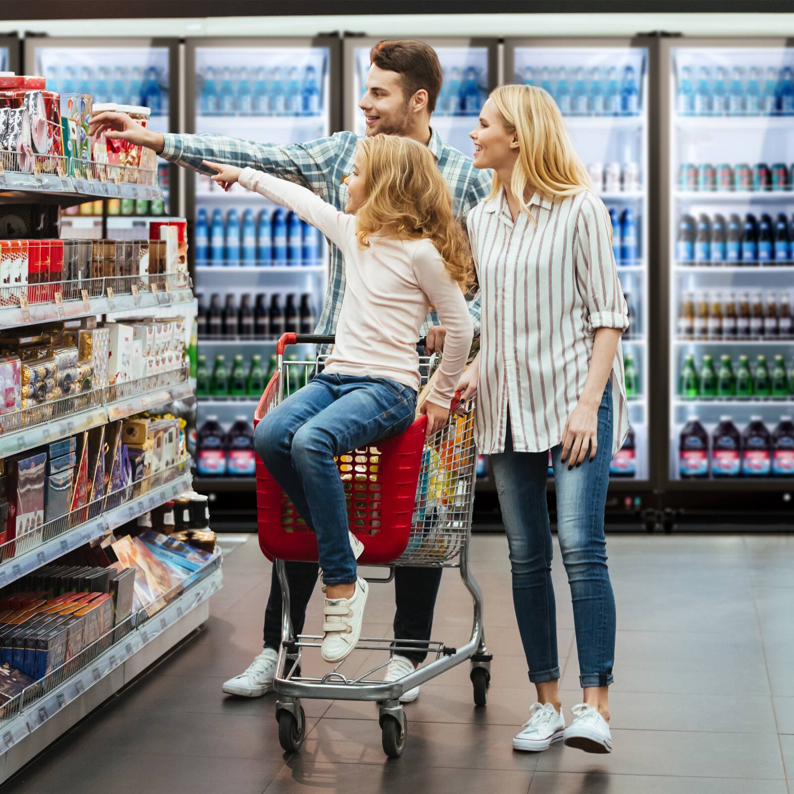 Alt View 8. Yeego - 37.79 Cu. Ft. Commercial Beverage Merchandiser Display Refrigerator , LED Lighting & Adjustable Shelves - black.