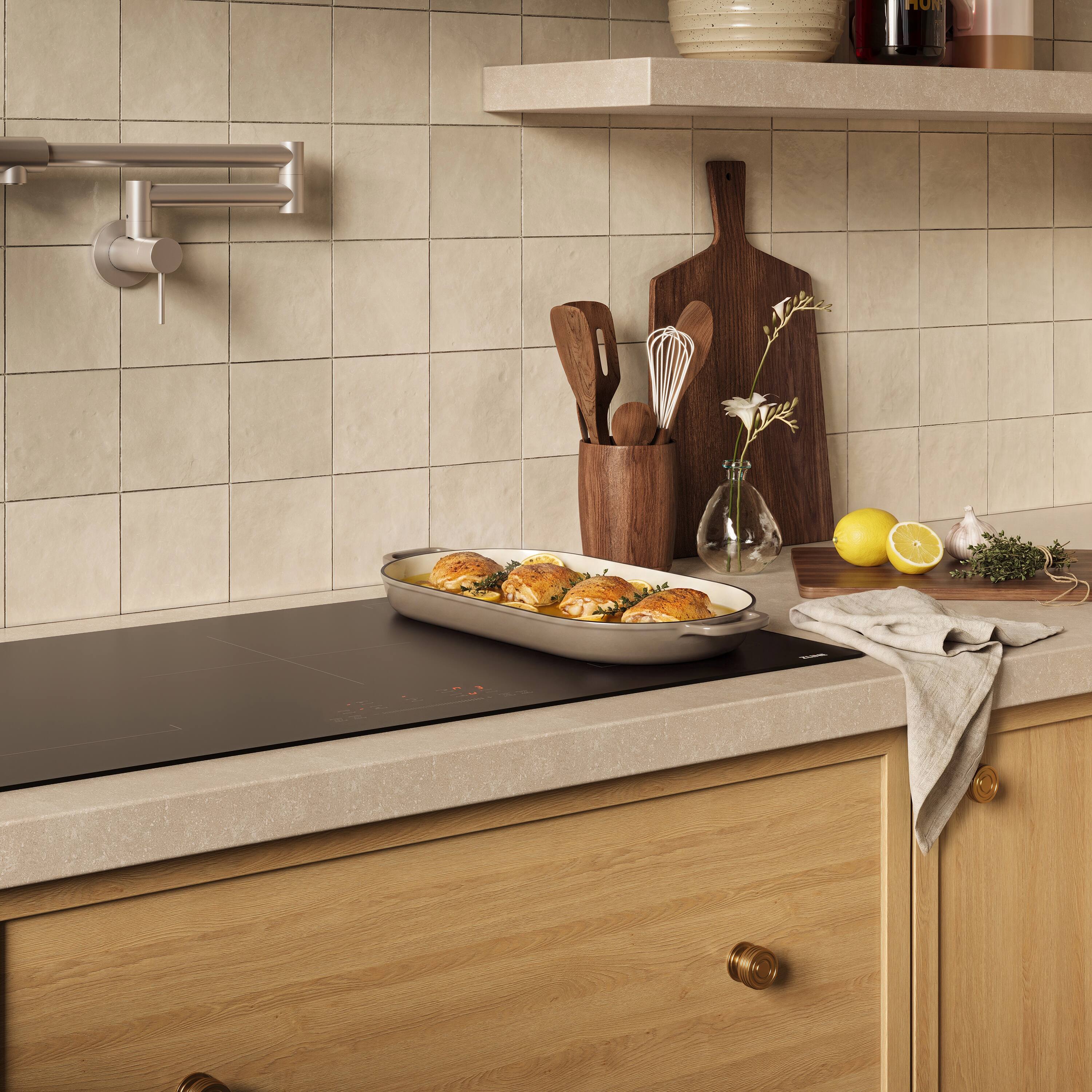 Alt View 5. ZLINE - 36 in. Built-In Induction Cooktop with Anti-Scratch Glass and 5 Elements - Black.