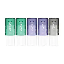 Lexar - JumpDrive S60 32GB USB 2.0 Flash Drives, 5 Pack - Multicolored