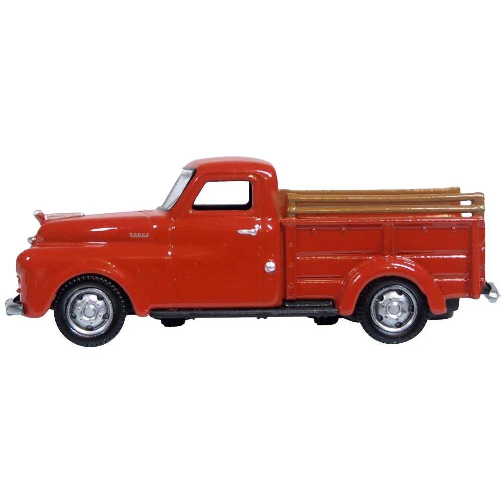 Angle. Oxford Diecast - 1948 Dodge B-1B Pickup Truck Red 1/87 (HO) Scale Diecast Model Car by Oxford Diecast - Red.