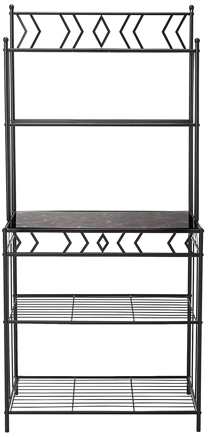 Alt View 4. Kings Brand Furniture - Kings Brand Furniture 5-Tier Standing Kitchen Bakers Rack for with Storage Microwave Stand, Metal Frame - Black.
