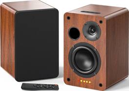 TECH SAFARI - Bookshelf Speakers X 2 Tv With 3 Woofer Turntable Optical aux rca Input For Pc And - 4 Inch Woofer