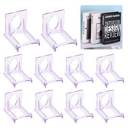 Unique Bargains - 10pcs Book Display Stands, 2" Adjustable Display Holder Mini Clear Easel Collector Stand for Comics, Magazines, DVDs