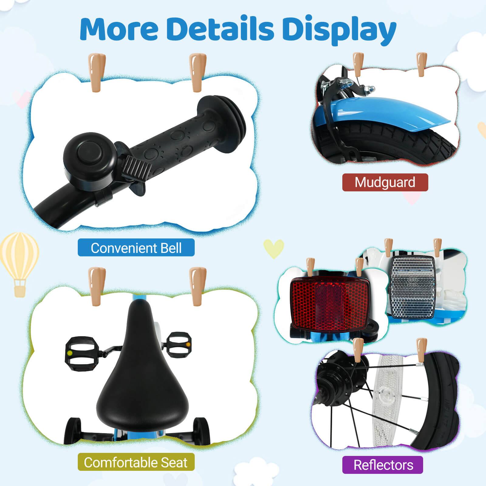 More Details Display

- Convenient Bell
- Mudguard
- Comfortable Seat
- Reflectors