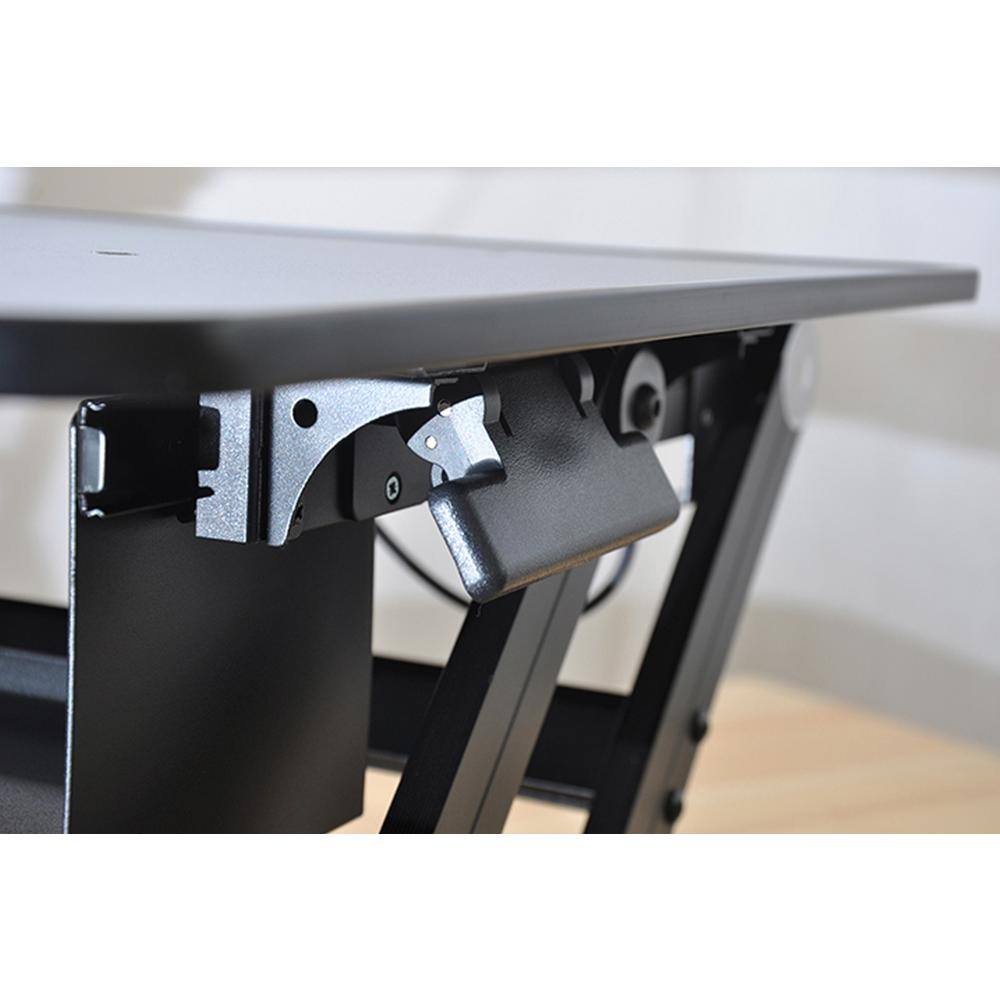 Alt View 4. Rocelco - 37.5" Deluxe Height Adjustable Standing Desk - Grey.