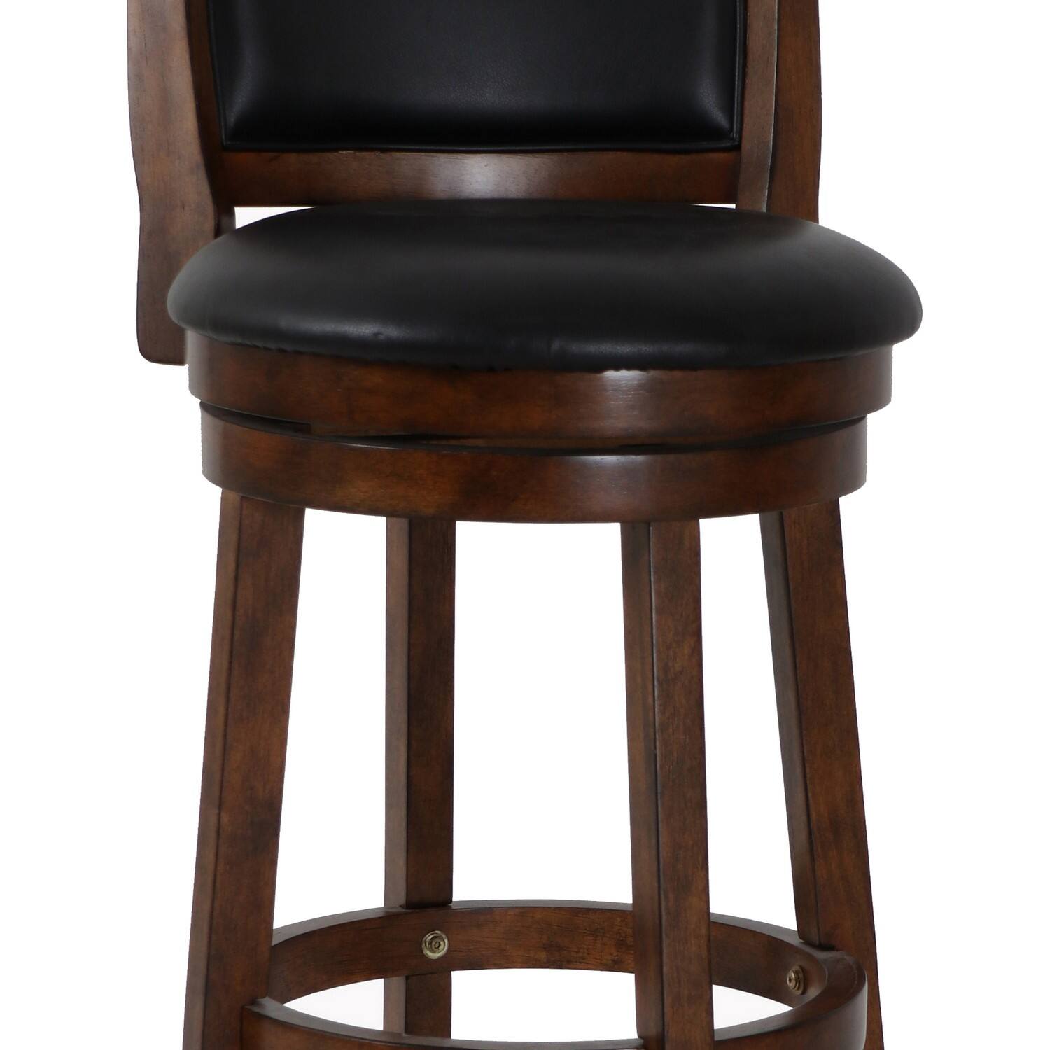 Manhattan Lane Curved Swivel Barstool with Leatherette Padded Seating ...