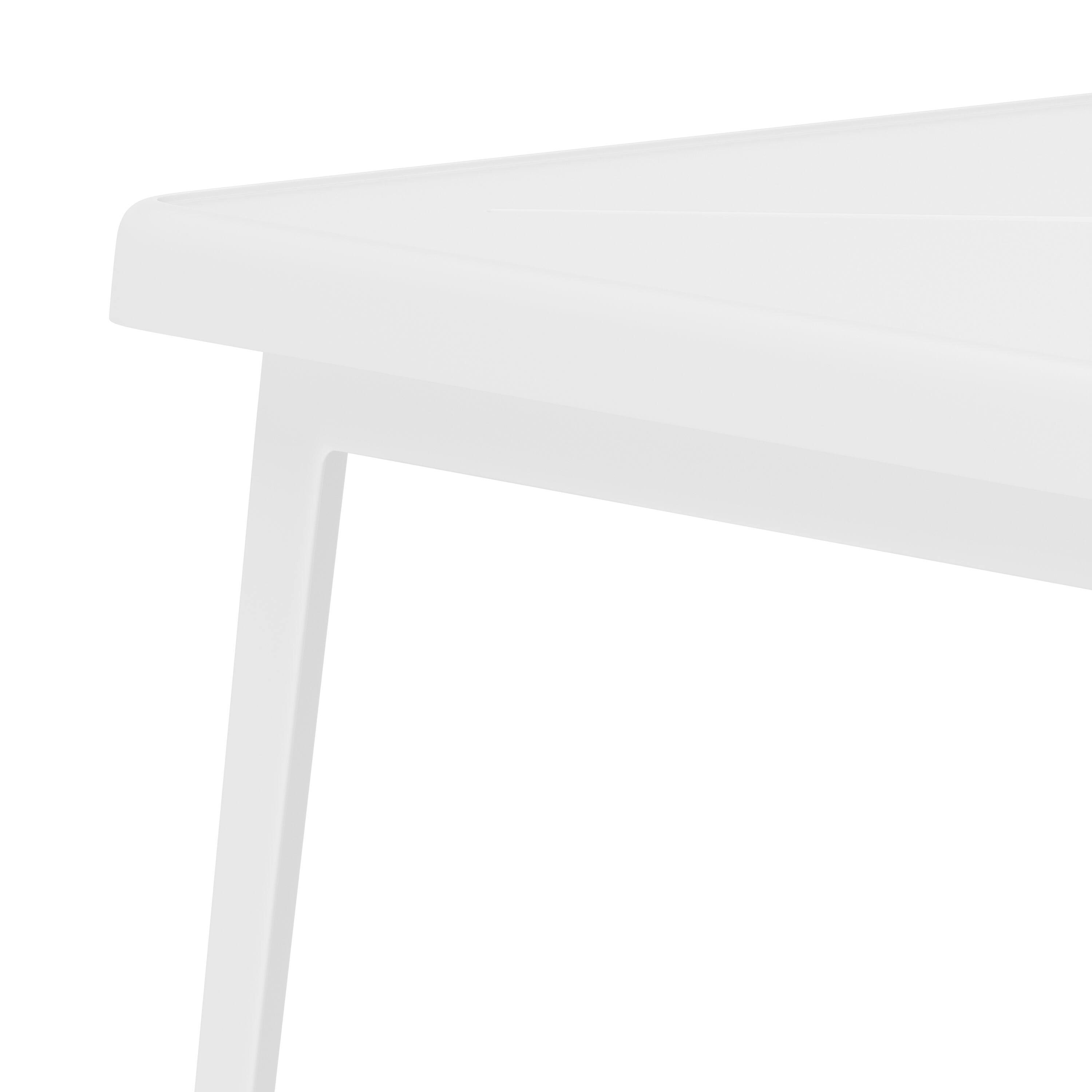 Alt View 8. Emma + Oliver - Commercial Grade 23.75" Square Colorful Metal Indoor-Outdoor Bar Dining Table - White.