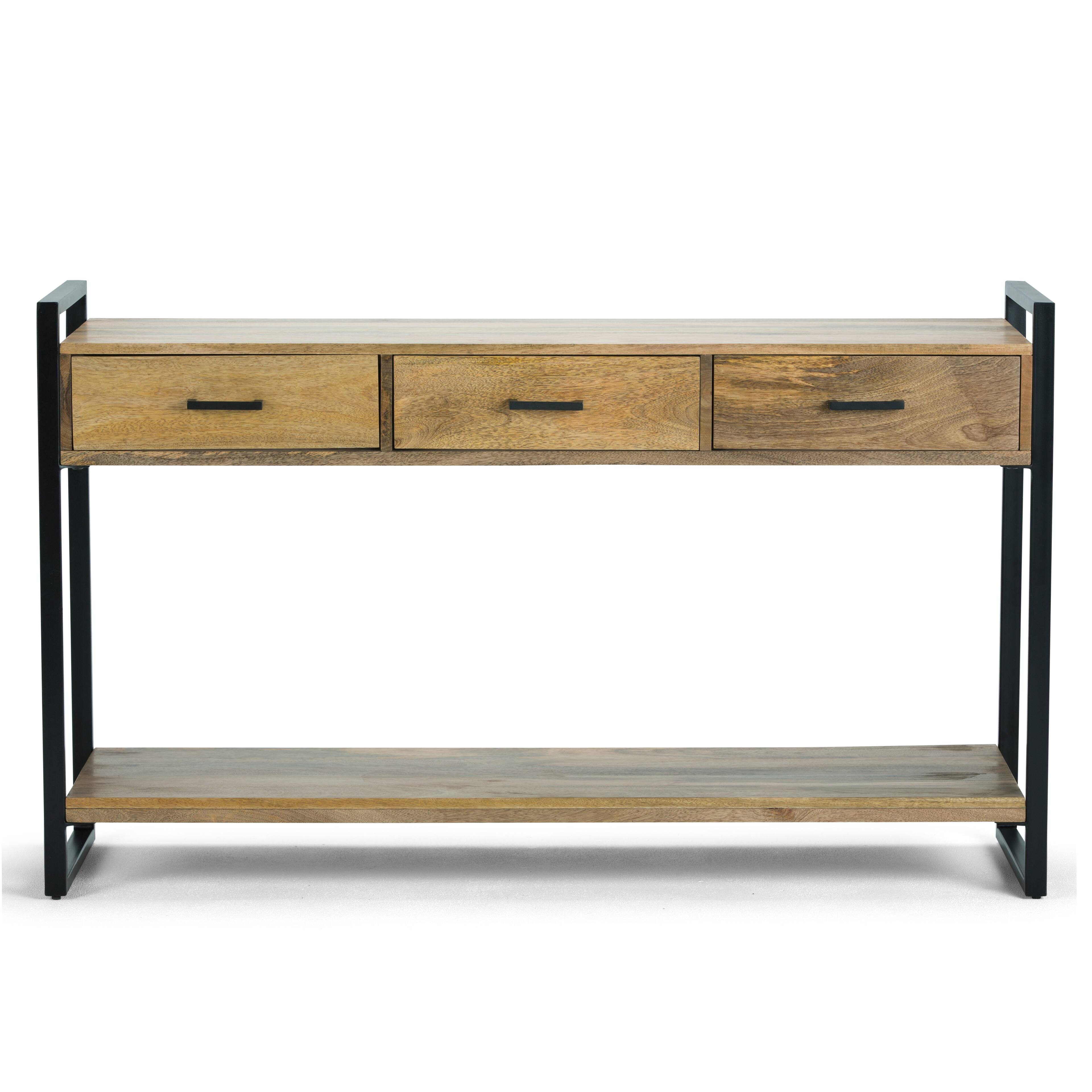 Left. Simpli Home - Riverside Console Sofa Table - Natural.