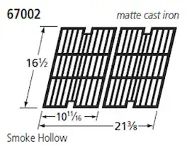 Music City Metals - MCM606700227 grid, ci, 16.5 x 21.375; Smoke Hollow