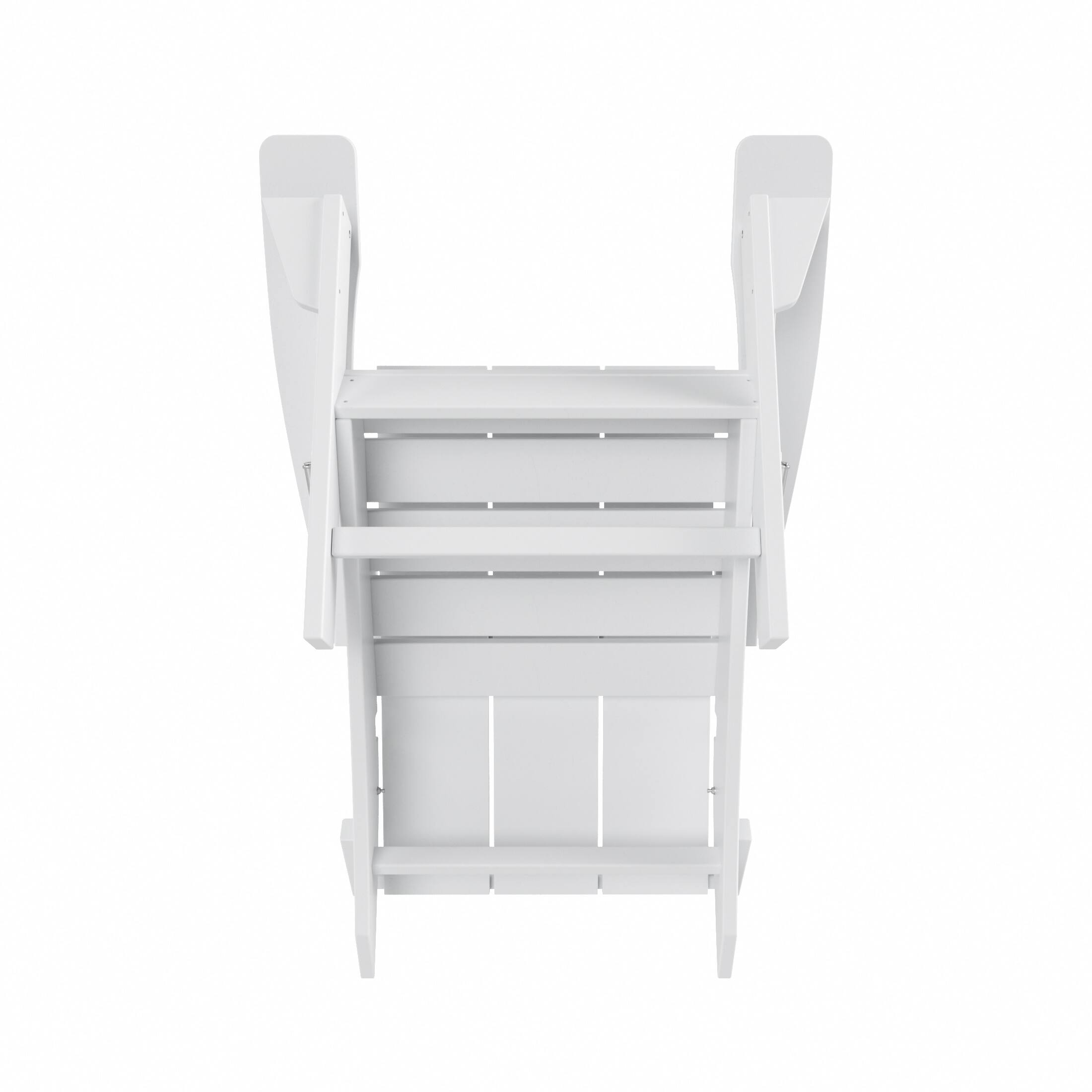 Alt View 5. WestinTrends - WestinTrends Ashore Outdoor HDPE Modern Folding Adirondack Chair - White.