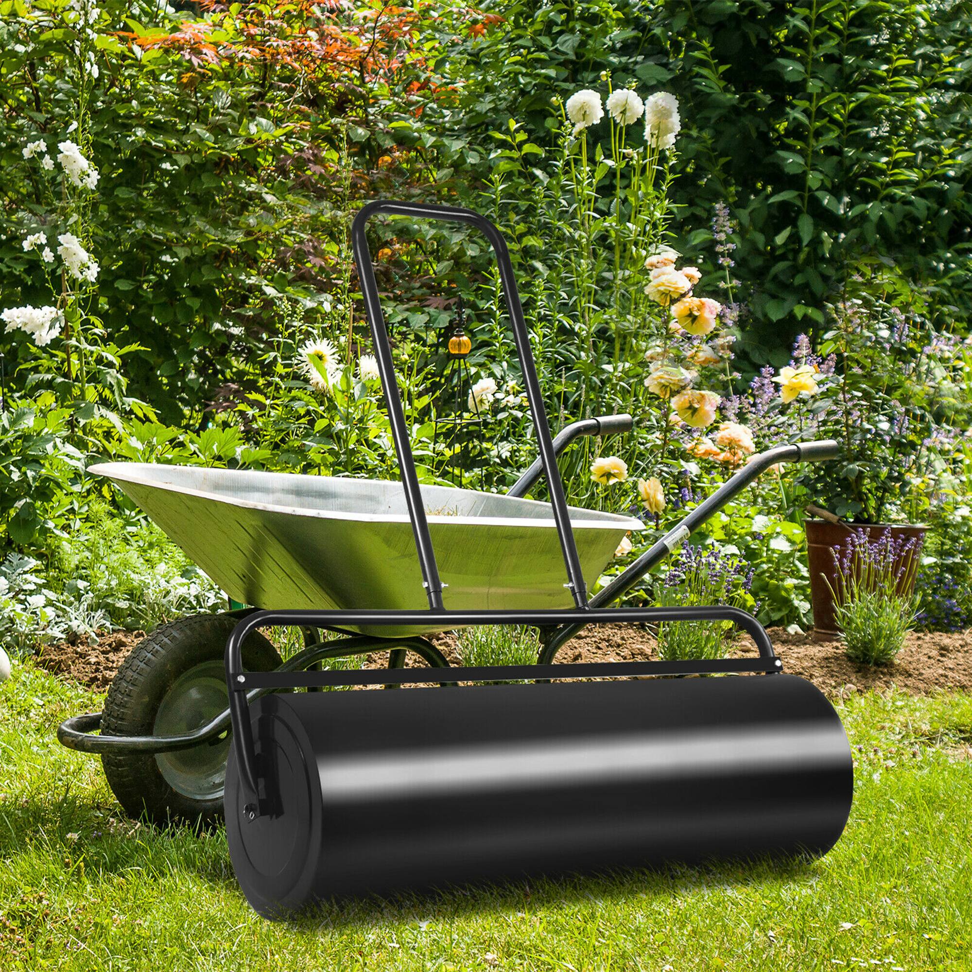 Alt View 8. Gymax - Gymax 17-Gallon Lawn Roller Heavy-Duty Steel Push/Pull Sod Roller 36'' x 12'' Black - Black.