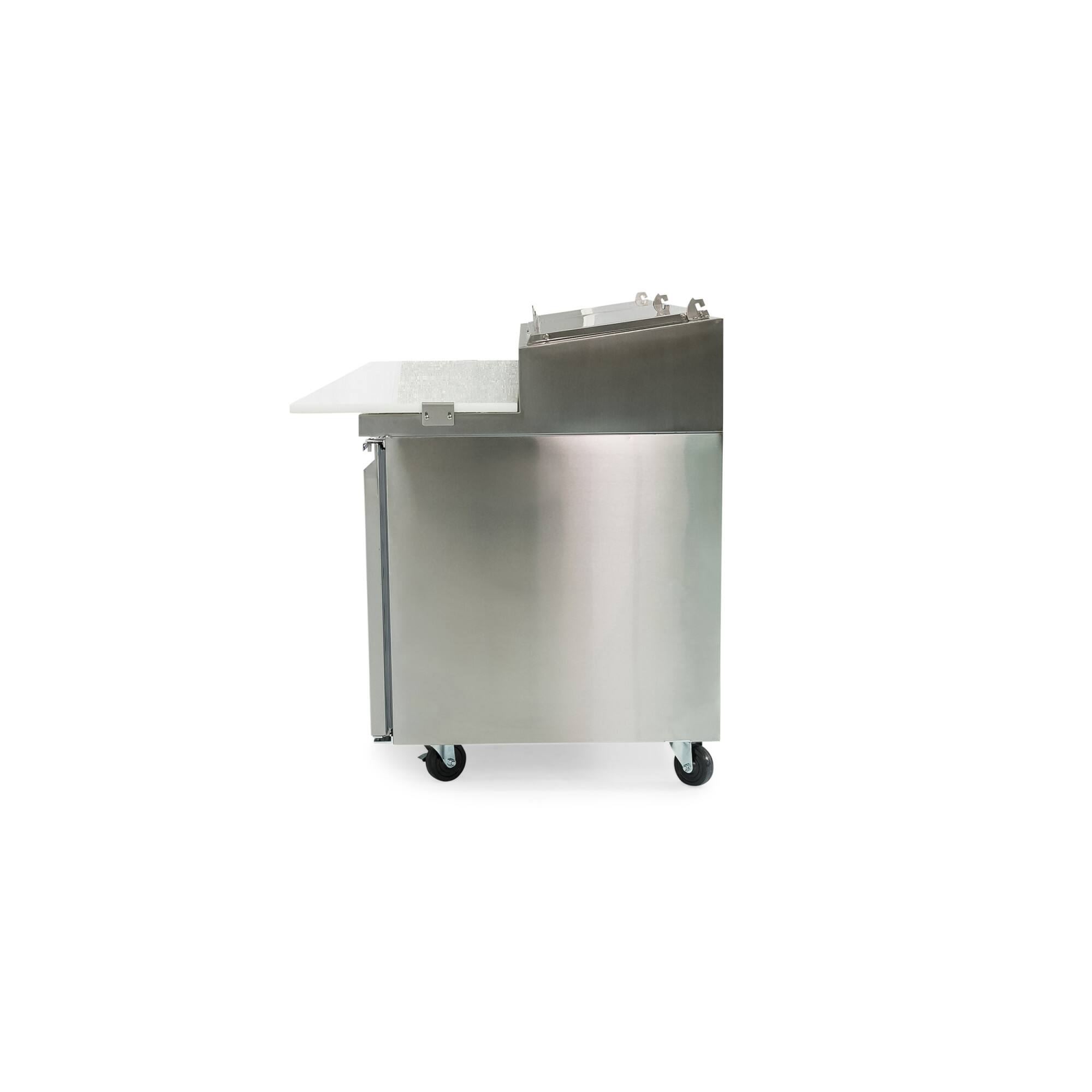 Alt View 3. Magic Chef - Commercial 16 cu. ft. 2-Door Pizza Prep Table Refrigerator in Stainless Steel - Stainless Steel.
