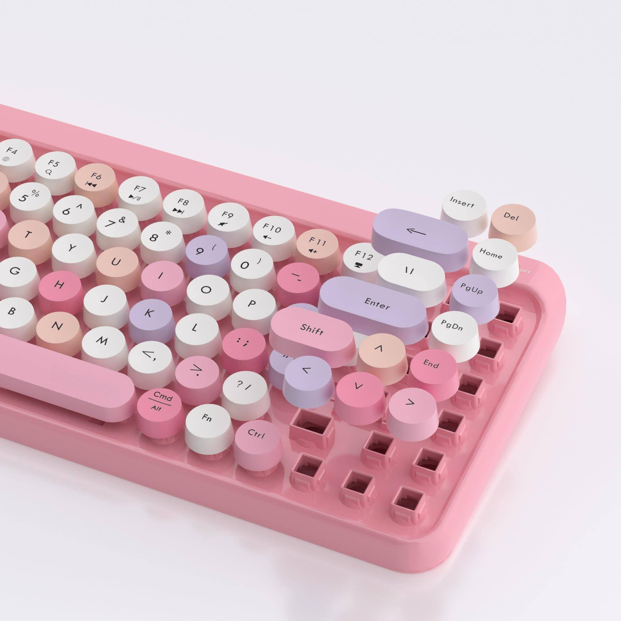 Earthley Blooms Portable Colorful Computer Keyboards Wireless Mini ...