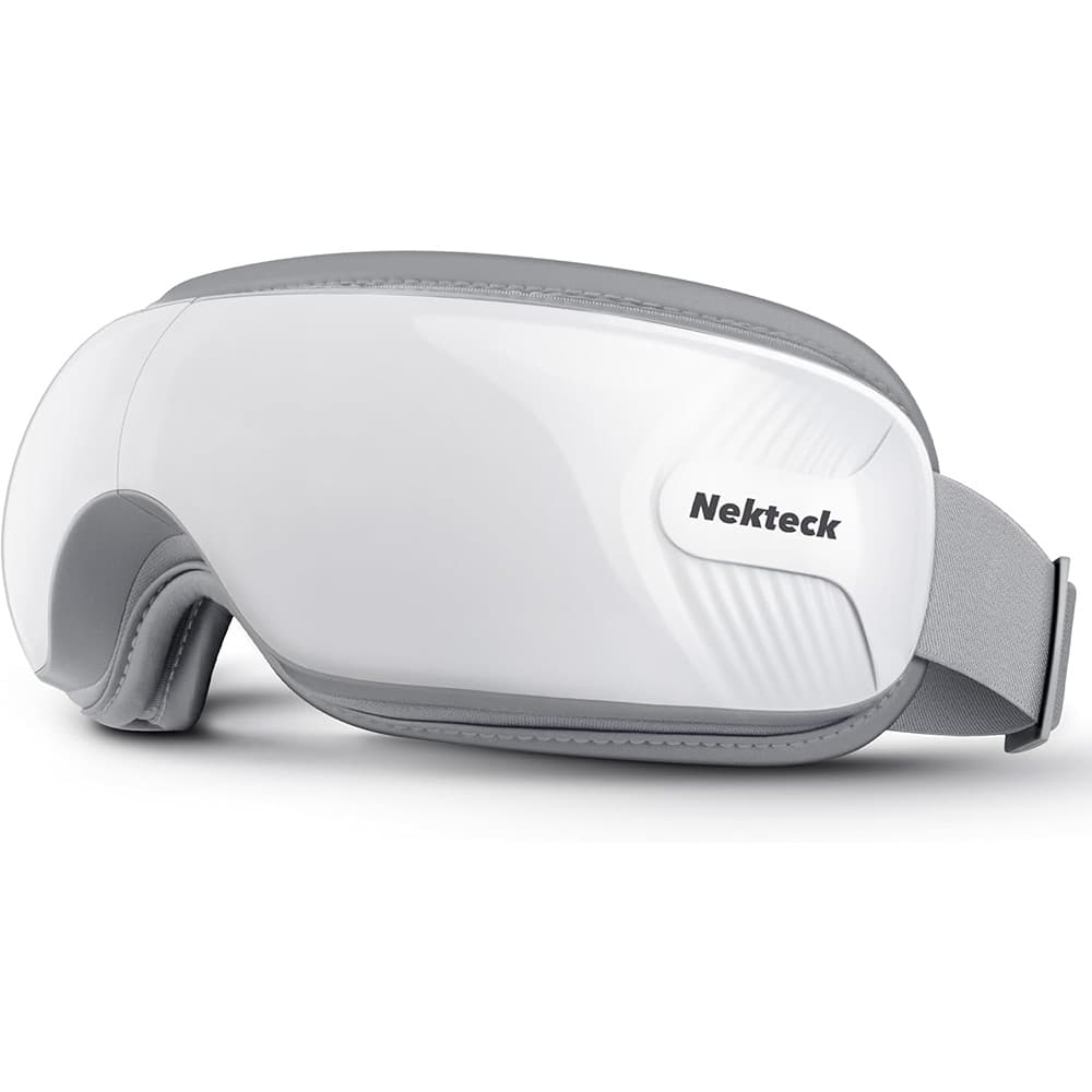 Front. Nekteck - Bluetooth Eye Mask Massager - white.