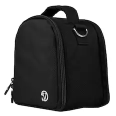 Front. Kitcheniva - Small DSLR Camera Shoulder Bag Case For Canon EOS Rebel Black - Black.
