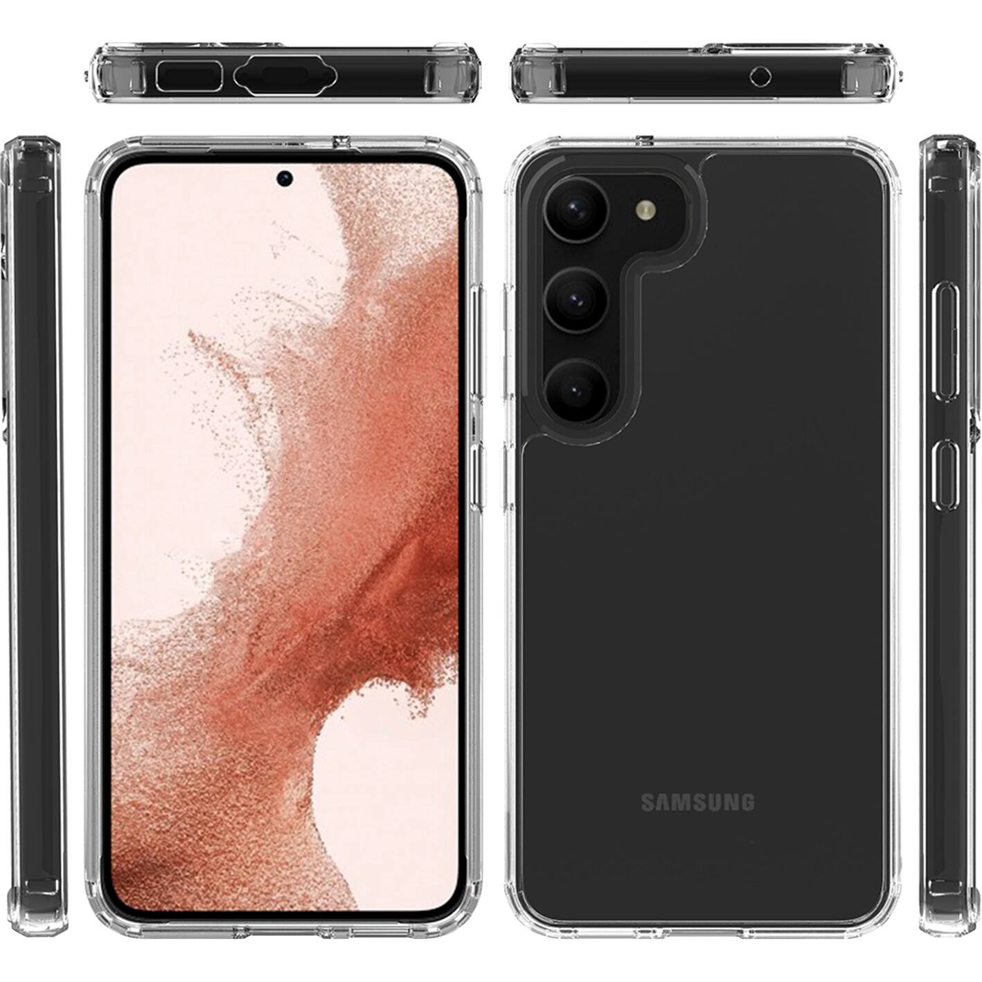 Alt View 13. SaharaCase - Hybrid-Flex Hard Shell Series Case for Samsung Galaxy S23 - Clear.