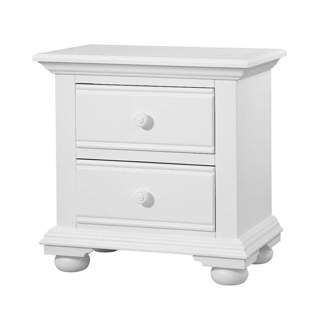 Alt View 1. American Woodcrafters - Cottage Traditions 2-Drawer Nightstand - White Cottage - White.