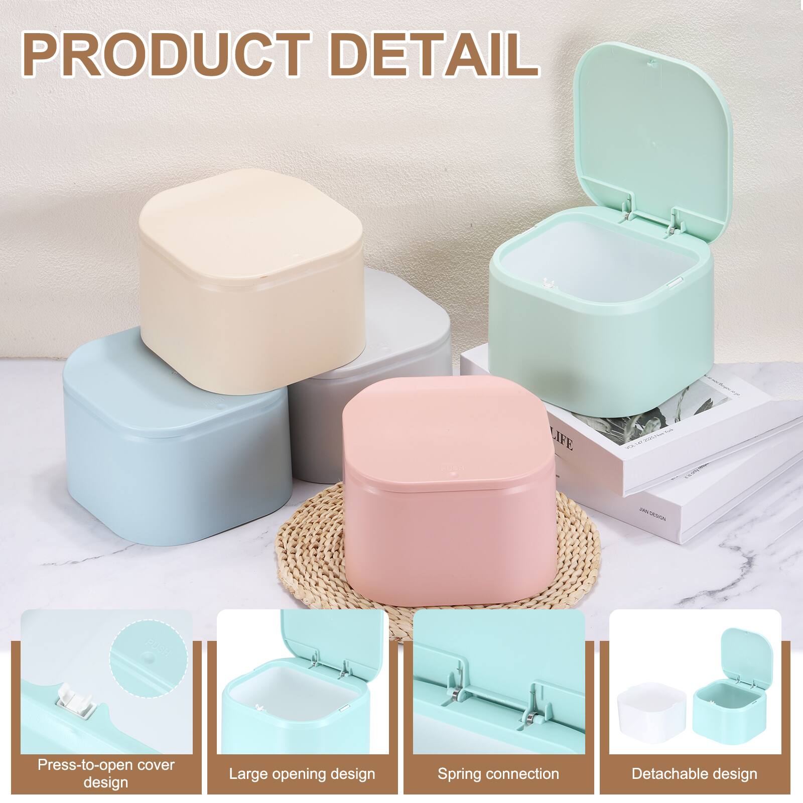 PRODUCT DETAIL

- MEA PUSH
- Press-to-open cover design
- Large opening design
- Spring connection
- Detachable design