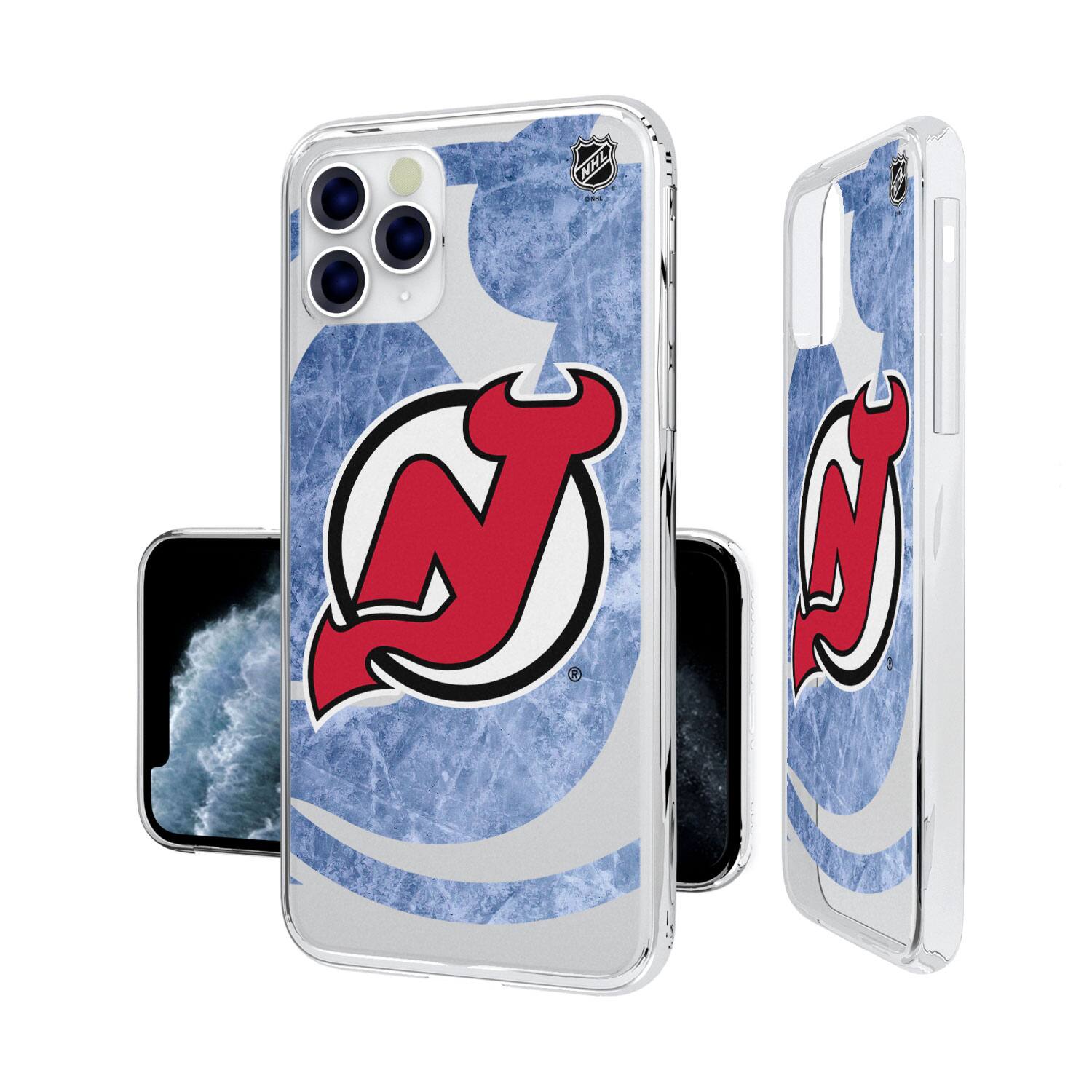 Alt View 3. Keyscaper - New Jersey Devils iPhone Clear Ice Case - 15 Plus - Multicolor.