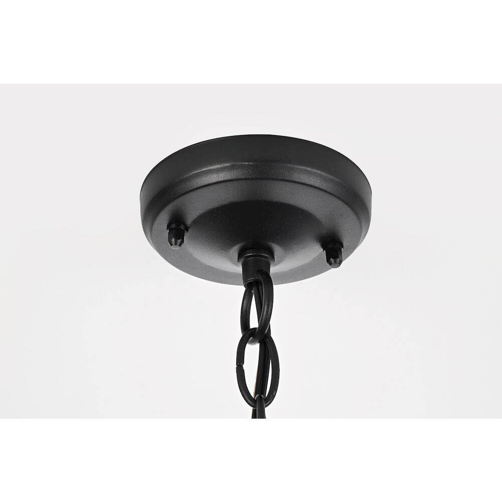 Alt View 1. Elegant Lighting - Luz 21 inch Outdoor Pendant in Black - Black And Clear.