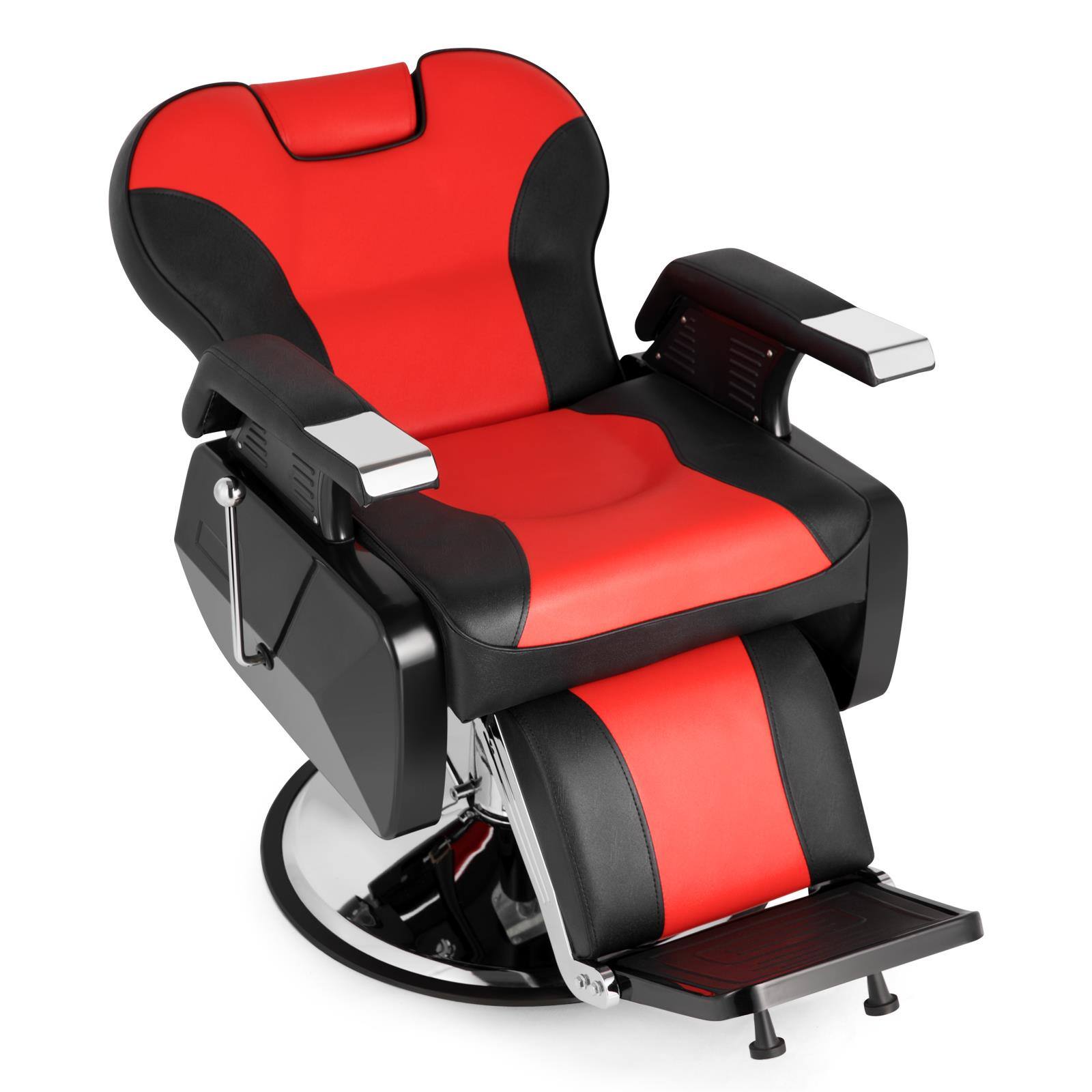 Alt View 2. Winado - Heavy Duty Hydraulic Reclining Salon Chair with Adjustable Headrest & Footrest, Ergonomic Beauty Chair for Barbershop - Black & Red.