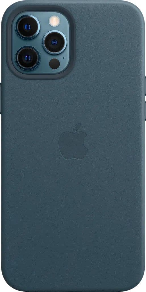Apple - iPhone 12 Pro Max Leather Case with MagSafe - Baltic Blue