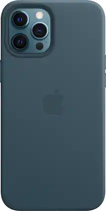Apple - iPhone 12 Pro Max Leather Case with MagSafe - Baltic Blue