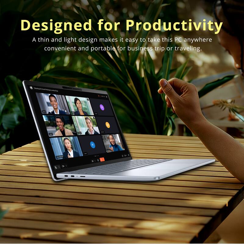 Designed for Productivity  
A thin and light design makes it easy to take this PC anywhere convenient and portable for business trip or traveling.