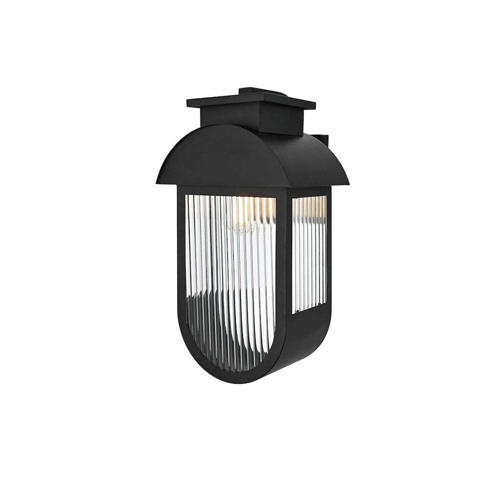 Angle. Elegant Lighting - Albert 10 Inch Outdoor Wall Sconce In Black - Black.
