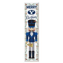 Jardine - BYU Cougars 11" x 46" Nutcracker Holiday Leaner Sign - White