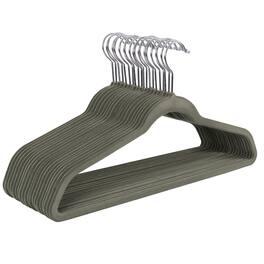 Songmics Home - Clothes Hangers, Pack of 50 Plastic Coat Hangers, Space-Saving, 0.2 Inches Thick, 17.7 Inches Wide, 360° Swivel Hook - Light Gray and Dark Gray