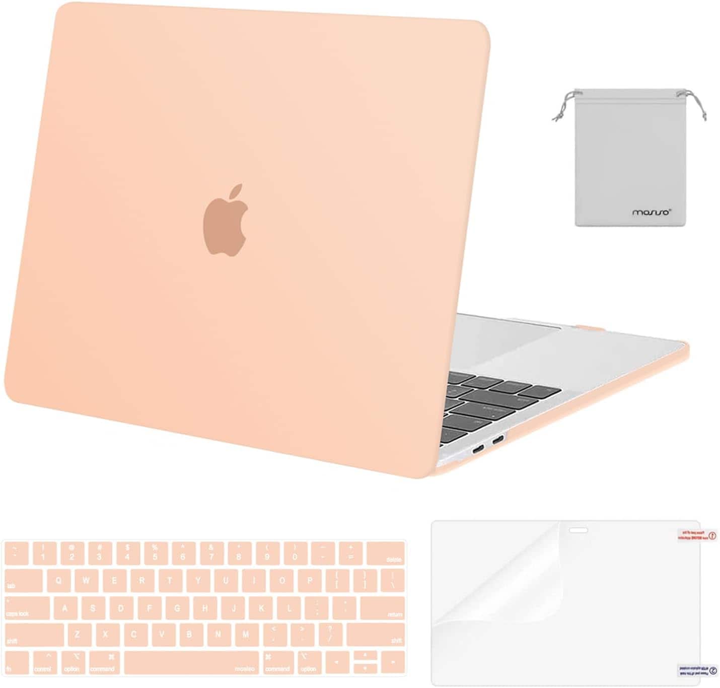 "mosiso - MacBook Pro 13"" hard shell case with keyboard skins, screen protector and storage bag - Peach Fuzz" price history on PriceWatchPro
