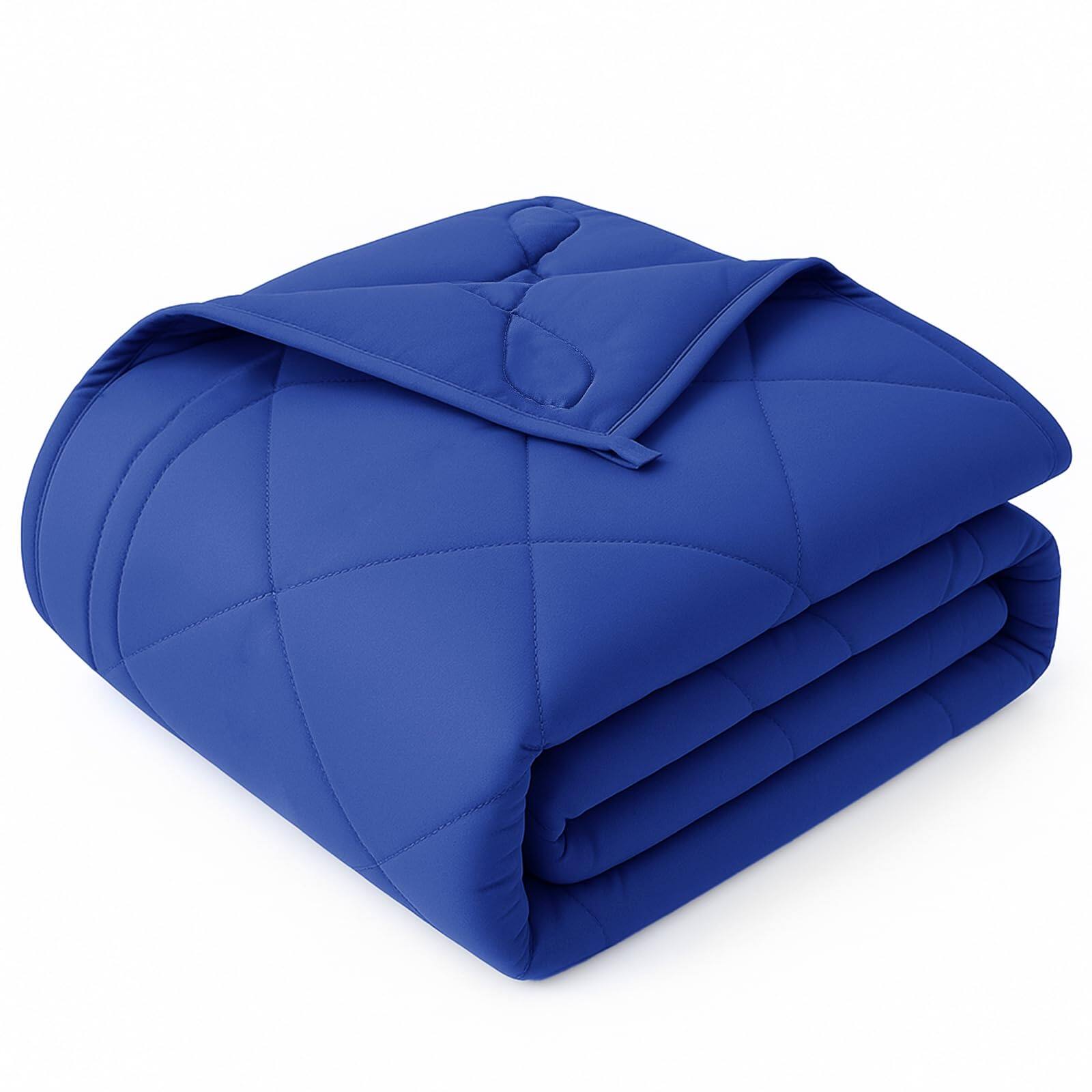 Paradigms Interiors - Weighted Blanket For Adults 60''x80'' - Queen Size Heavy Throw Breathable And Microfiber Material With Glas - Blue-60" × 80"-15 lbs